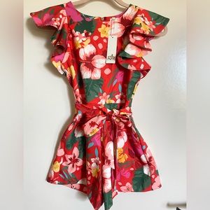 NWT Girls Red Floral Jumper Size 10 Dillards GB Girls